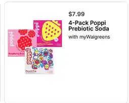 Walgreens 4-Pack Poppi Prebiotic Soda offer