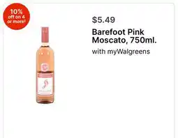Walgreens Barefoot Pink Moscato, 750ml offer