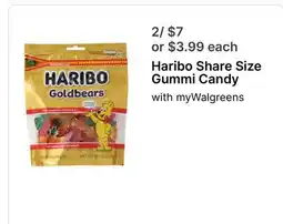 Walgreens Haribo Share Size Gummi Candy offer