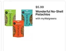 Walgreens Wonderful No-Shell Pistachios offer