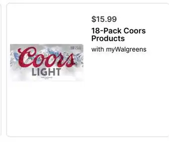 Walgreens Coors Products offer