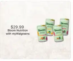 Walgreens Bloom Nutrition offer