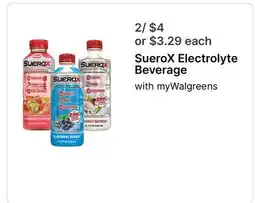 Walgreens SueroX Electrolyte Beverage offer