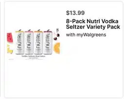 Walgreens 8-Pack Nutrl Vodka Seltzer Variety Pack offer