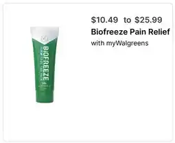 Walgreens Biofreeze Pain Relief offer