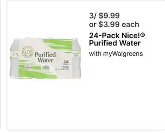 Walgreens Nice Purified Water offer