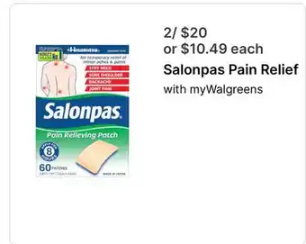 Walgreens Salonpas Pain Relief offer