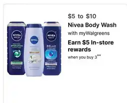 Walgreens Nivea Body Wash offer