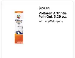 Walgreens Voltaren Arthritis Pain Gel, 5.29 oz offer