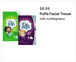Walgreens Puffs Facial Tissue offer