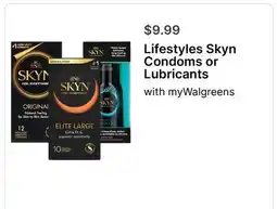 Walgreens Lifestyles Skyn Condoms or Lubricants offer