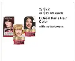 Walgreens L' Oréal Paris Hair Color offer