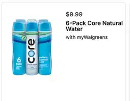 Walgreens 6-Pack Core Natural Water offer
