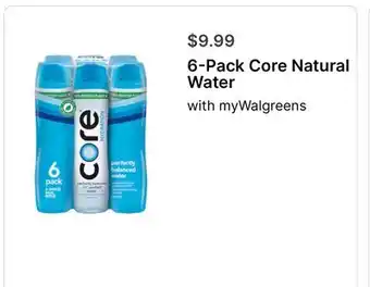 Walgreens 6-Pack Core Natural Water offer