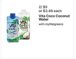 Walgreens Vita Coco Coconut Water offer