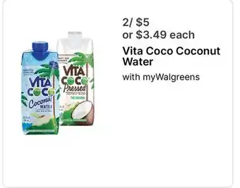 Walgreens Vita Coco Coconut Water offer
