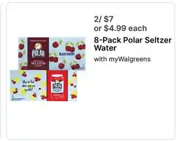 Walgreens 8-Pack Polar Seltzer Water offer