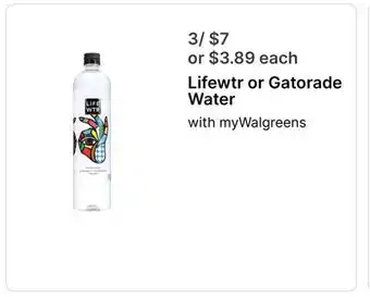 Walgreens Lifewtr or Gatorade Water offer