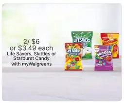 Walgreens Life Savers, Skittles or Starburst Candy offer