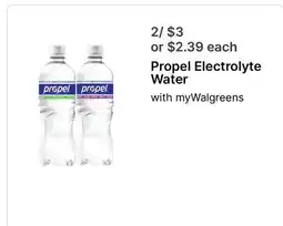 Walgreens Propel Electrolyte Water offer