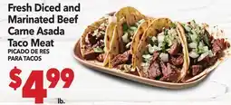 Vallarta Supermarkets Fresh Diced and Marinated Beef Carne Asada Taco Meat/PICADO DE RES PARA TACOS offer