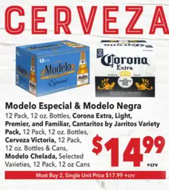 Vallarta Supermarkets Modelo Especial & Modelo Negra offer