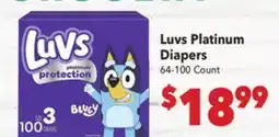 Vallarta Supermarkets Luvs Platinum Diapers offer