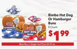 Vallarta Supermarkets Bimbo Hot Dog Or Hamburger Buns offer
