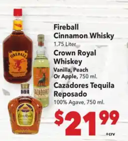 Vallarta Supermarkets Fireball Cinnamon Whisky offer