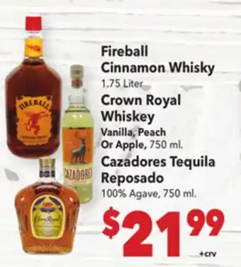 Vallarta Supermarkets Fireball Cinnamon Whisky offer