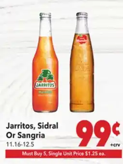 Vallarta Supermarkets Jarritos, Sidral Or Sangria offer