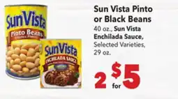Vallarta Supermarkets Sun Vista Pinto or Black Beans offer