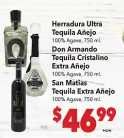 Vallarta Supermarkets Herradura Ultra Tequila Añejo offer