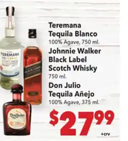 Vallarta Supermarkets Teremana Tequila Blanco offer