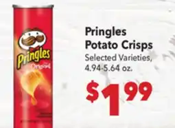 Vallarta Supermarkets Pringles Potato Crisps offer