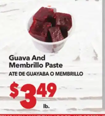 Vallarta Supermarkets Guava And Membrillo Paste / ATE DE GUAYABA O MEMBRILLO offer
