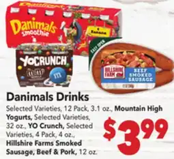 Vallarta Supermarkets Danimals Drinks offer