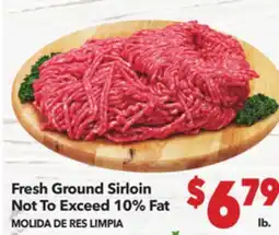 Vallarta Supermarkets Fresh Ground Sirloin / MOLIDA DE RES LIMPIA offer