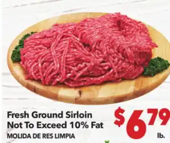 Vallarta Supermarkets Fresh Ground Sirloin / MOLIDA DE RES LIMPIA offer