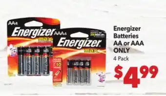 Vallarta Supermarkets Energizer Batteries offer