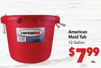 Vallarta Supermarkets American Maid Tub offer