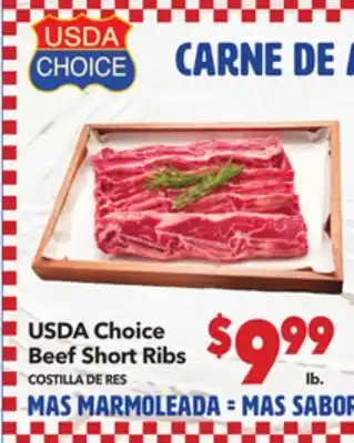 Vallarta Supermarkets USDA Choice Beef Short Ribs / COSTILLA DE RES offer