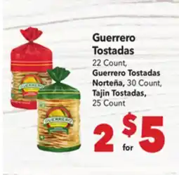 Vallarta Supermarkets Guerrero Tostadas offer