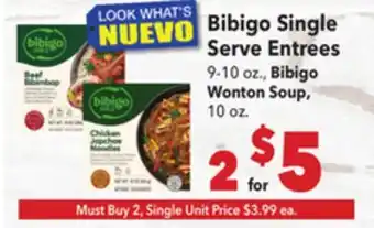 Vallarta Supermarkets Bibigo Single Serve Entrees offer