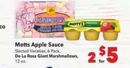 Vallarta Supermarkets Motts Apple Sauce offer