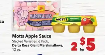 Vallarta Supermarkets Motts Apple Sauce offer