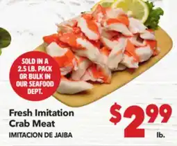 Vallarta Supermarkets Fresh Imitation Crab Meat / IMITACION DE JAIBA offer