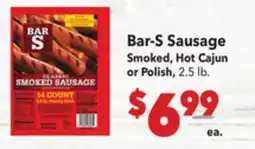 Vallarta Supermarkets Bar-S Sausage offer