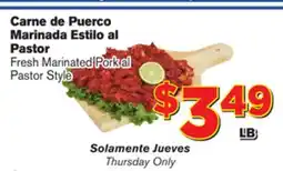 El Super Fresh Fresh Marinated Pork Al Pastor Style offer