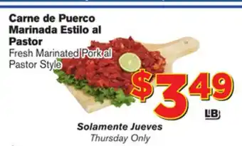 El Super Fresh Fresh Marinated Pork Al Pastor Style offer